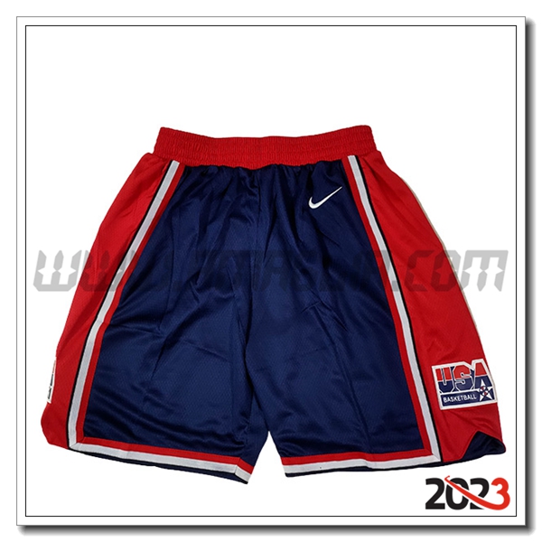 Pantalonicinis NBA USA 2023/24 Nero/Rosso -02