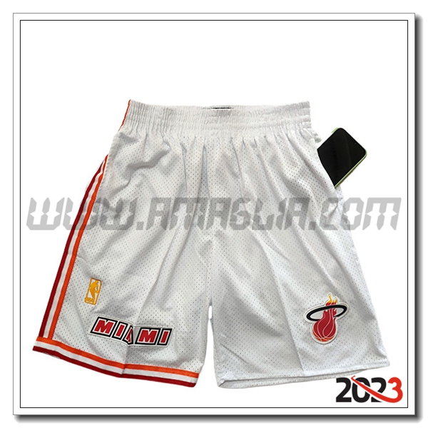 Pantalonicinis NBA Miami Heat 2023/24 Bianco -02