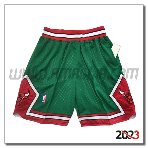 Pantalonicinis NBA Chicago Bulls 2023/24 Verde/Rosso