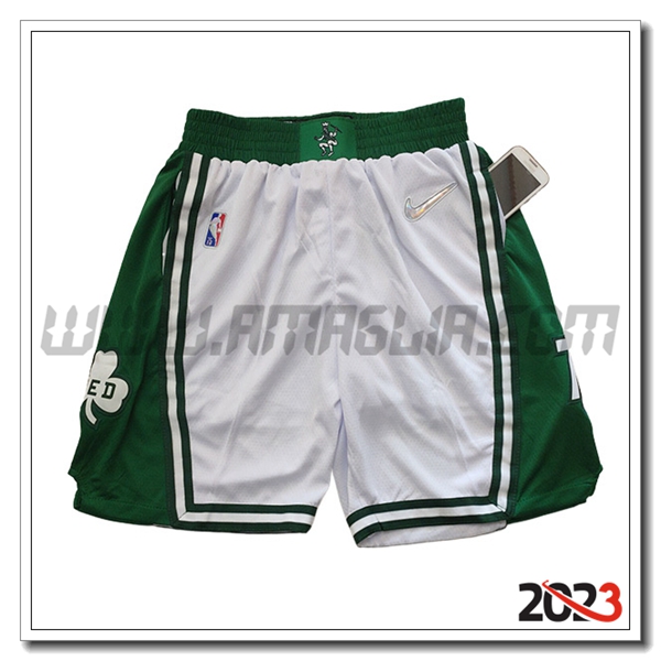 Pantalonicinis NBA Boston Celtics 2023/24 Bianco/Verde