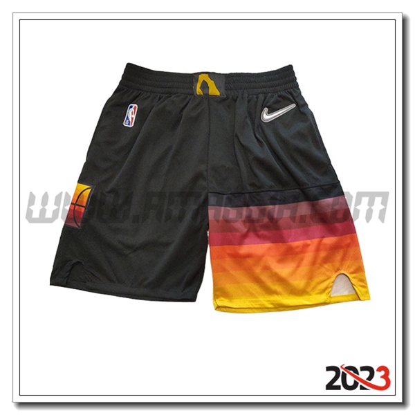 Pantalonicinis NBA Utah Jazz 2023/24 Nero/Arancia
