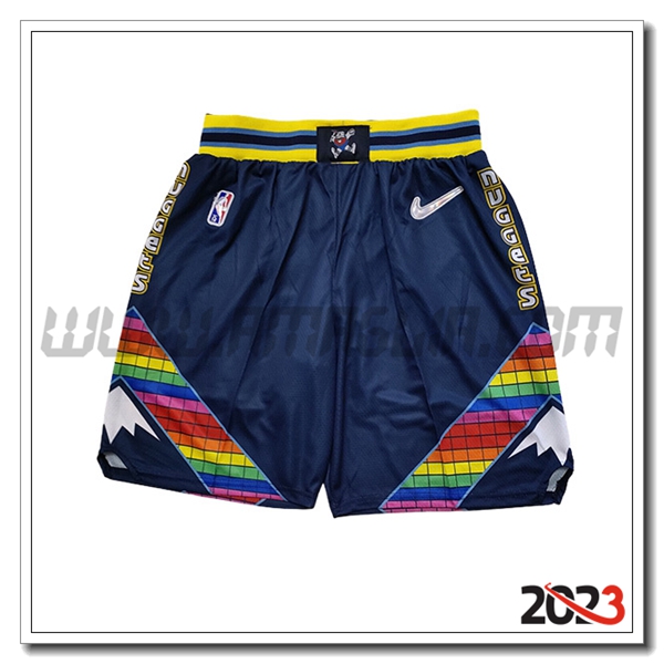 Pantalonicinis NBA Denver Nuggets 2023/24 Blu -02