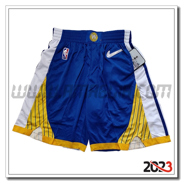 Pantalonicinis NBA Golden State Warriors 2023/24 Bianco/Blu/Giallo
