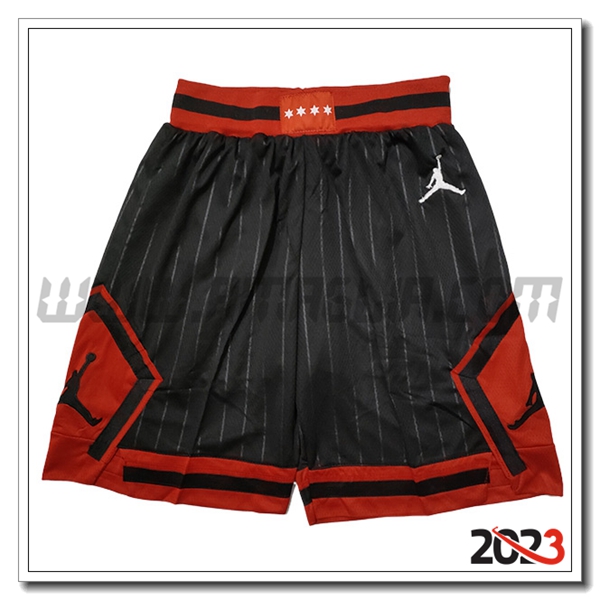 Pantalonicinis NBA Chicago Bulls 2023/24 Nero/Rosso -03