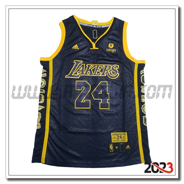 Maglia Los Angeles Lakers (BRYANT #24) 2023/24 Nero/Giallo