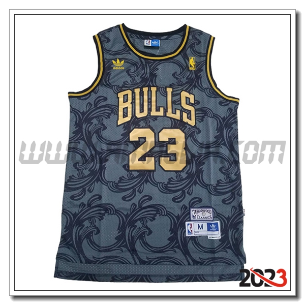 Maglia Chicago Bulls (JORDAN #23) 2023/24 Grigio/Nero/Giallo