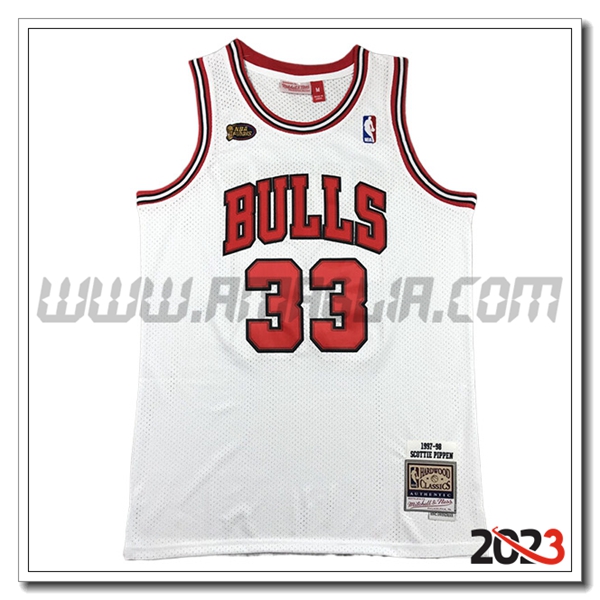 Maglia Chicago Bulls (PIPPEN #33) 2023/24 Bianco/Rosso