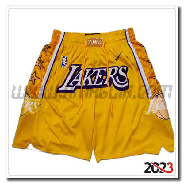 Pantalonicinis NBA Los Angeles Lakers 2023/24 Giallo