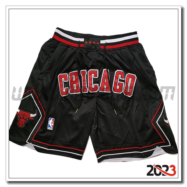 Pantalonicinis NBA Chicago Bulls 2023/24 Nero/Rosso -04