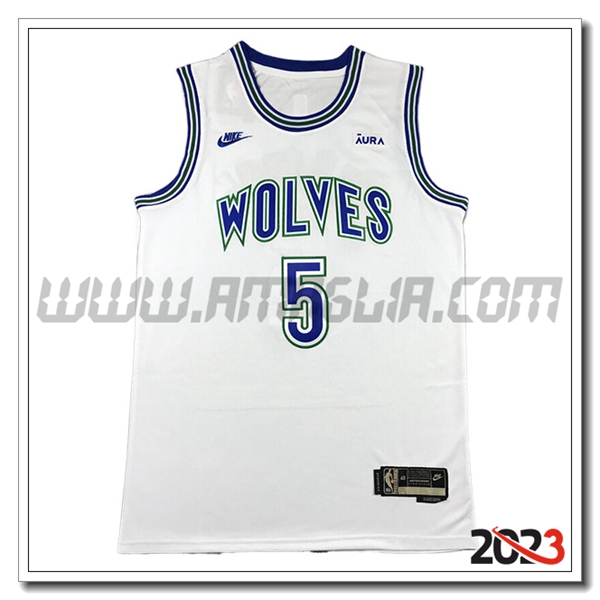 Maglia Minnesota Timberwolves (EDWARDS #5) 2023/24 Bianco/Blu