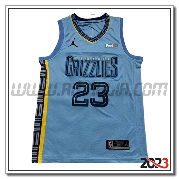 Maglia Memphis Grizzlies (Rosa #23) 2023/24 Blu -02