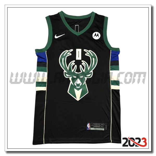 Maglia Milwaukee Bucks (LILLARD #0) 2023/24 Nero/Verde