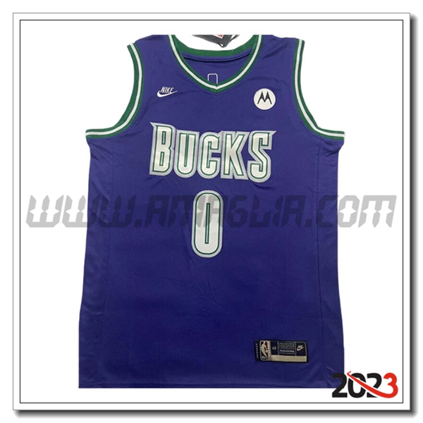 Maglia Milwaukee Bucks (LILLARD #0) 2023/24 viola/Bianco