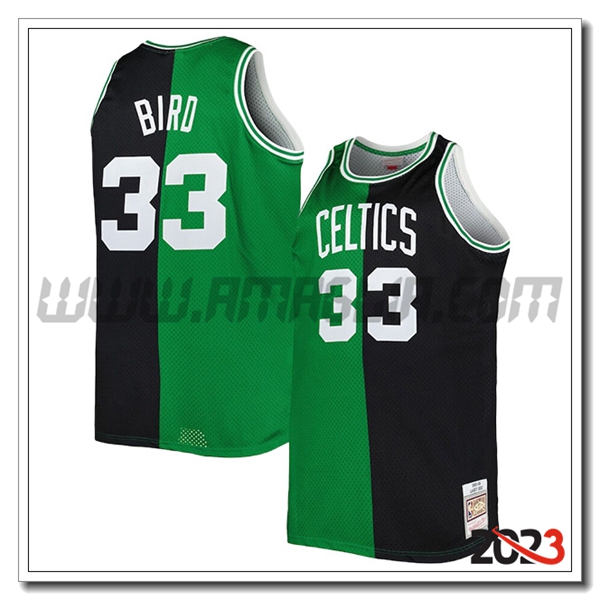 Maglia Boston Celtics (BIRD #33) 2023/24 Nero/Verde -03