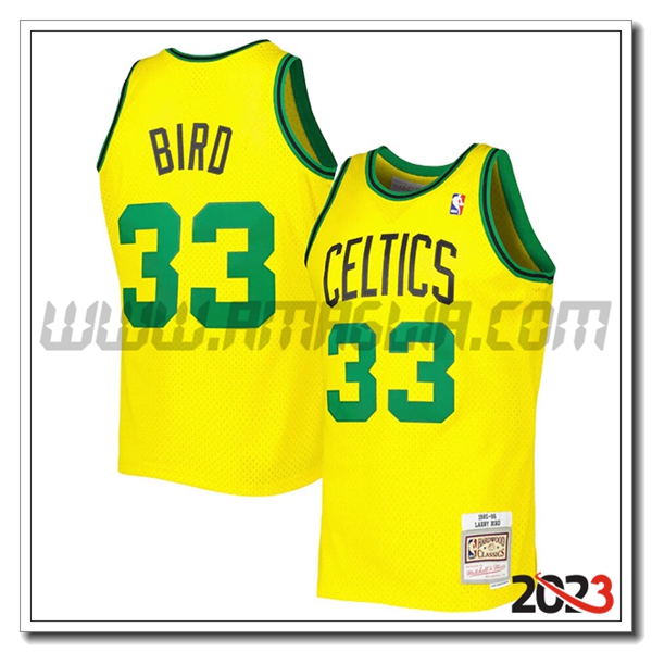 Maglia Boston Celtics (BIRD #33) 2023/24 Giallo
