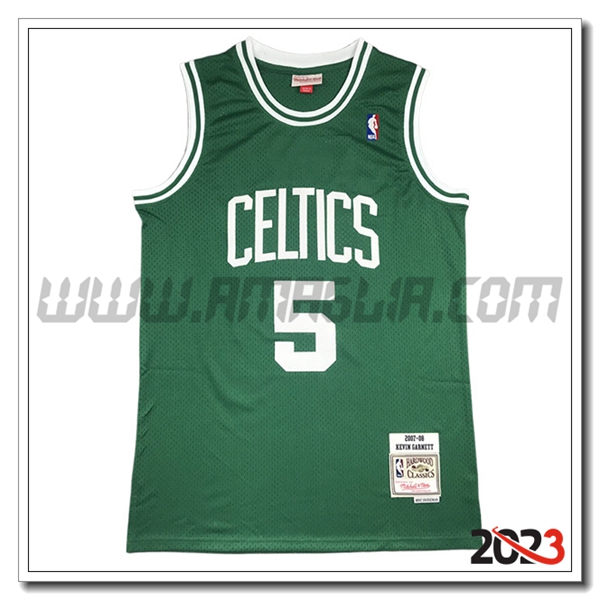 Maglia Boston Celtics (GARNETT #5) 2023/24 Verde -04