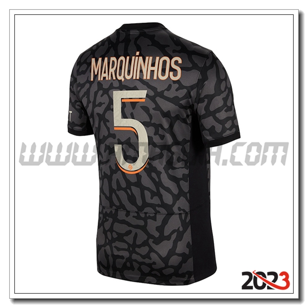 Terza Maglia Calcio PSG MARQUINHOS #5 2023 2024
