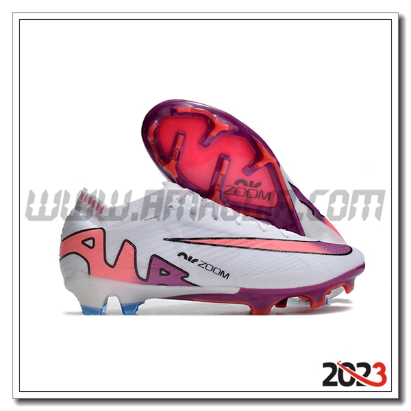 Nike Scarpe Da Calcio AIR Zoom Mercurial Vapor 15 Elite XXV FG Bianco/Rosa/Blu