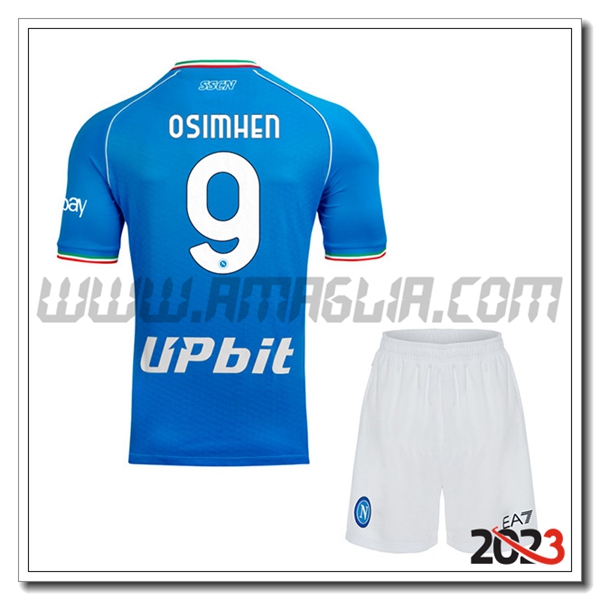 Kit Maglia SSC Napoli Bambino OSIMHEN #9 Prima 2023 2024