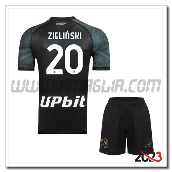 Kit Maglia SSC Napoli Bambino ZIELINSKI #20 Terza 2023 2024