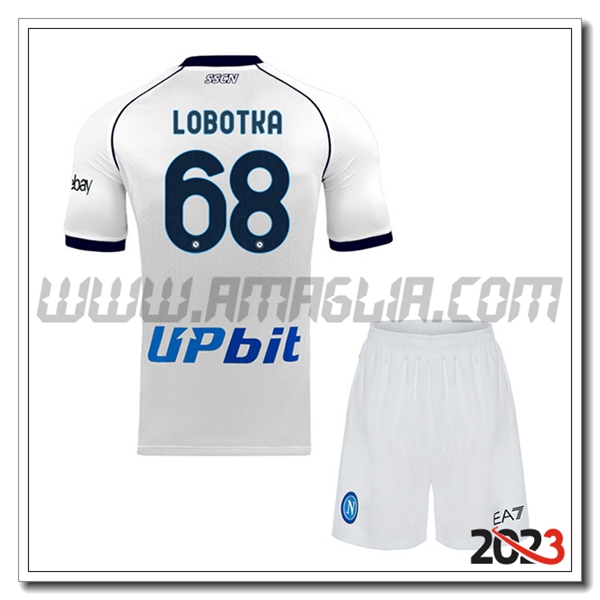 Kit Maglia SSC Napoli Bambino LOBOTKA #68 Seconda 2023 2024