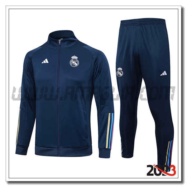 Tuta Allenamento Giacca Real Madrid blu marina 2023 2024 -02