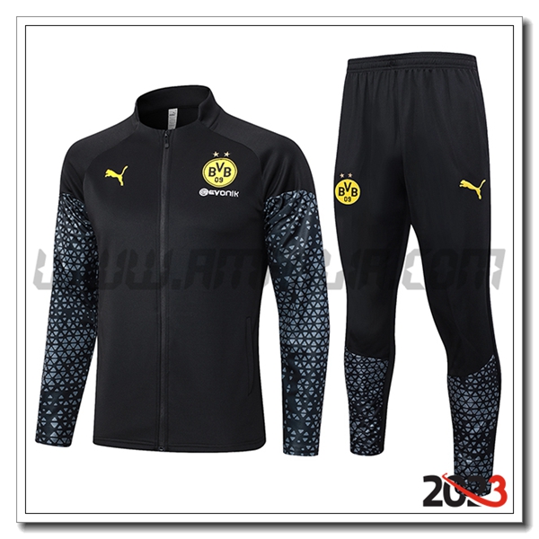 Tuta Allenamento Giacca Dortmund Nero 2023 2024 -03