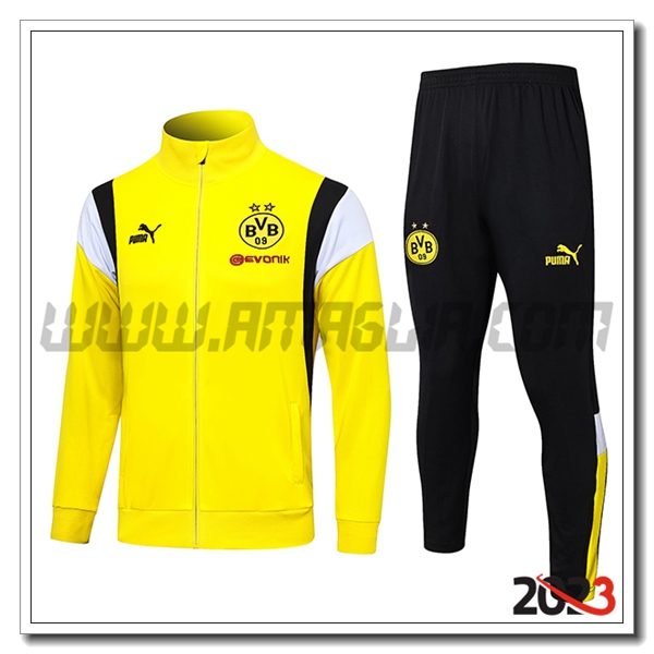 Tuta Allenamento Giacca Dortmund Giallo 2023 2024 -02