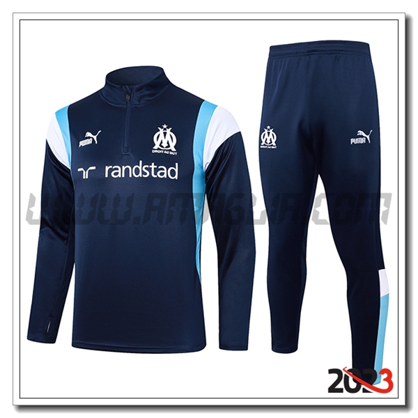 Tuta Allenamento Marsiglia blu marina 2023 2024 -03