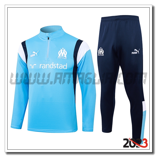Tuta Allenamento Marsiglia Azzurro 2023 2024 -06
