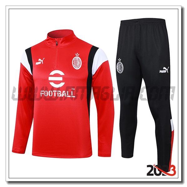 Tuta Allenamento AC Milan Rosso 2023 2024 -05