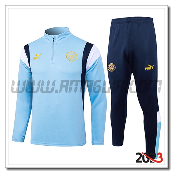 Tuta Allenamento Manchester City Azzurro 2023 2024 -07