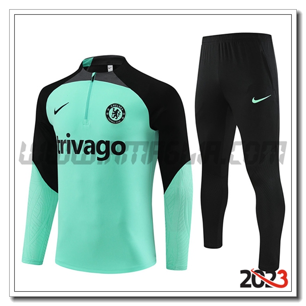 Tuta Allenamento FC Chelsea Verde/Nero 2023 2024