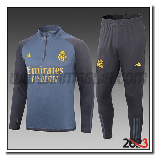 Tuta Allenamento Real Madrid Bambino Grigio 2023 2024 -02