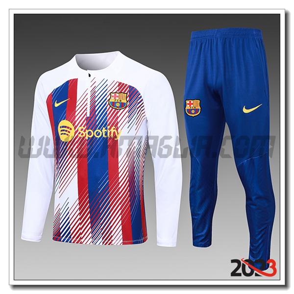 Tuta Allenamento FC Barcellona Bambino Rosso/Blu 2023 2024