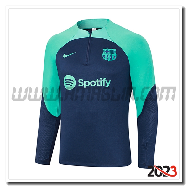 Felpa Allenamento FC Barcellona blu marina 2023 2024