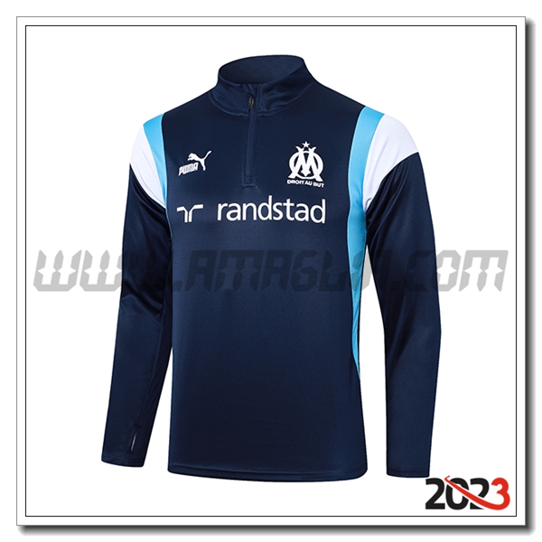Felpa Allenamento Marsiglia blu marina 2023 2024 -02