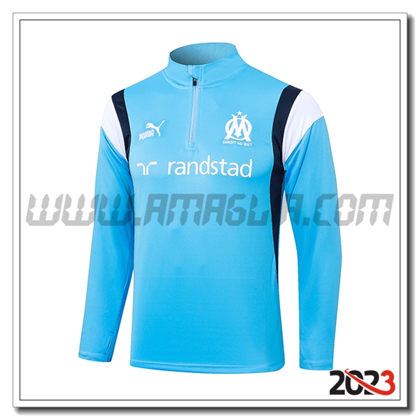Felpa Allenamento Marsiglia Azzurro 2023 2024 -03