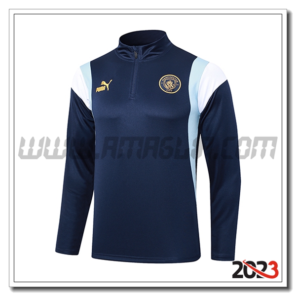 Felpa Allenamento Manchester City blu marina 2023 2024 -02