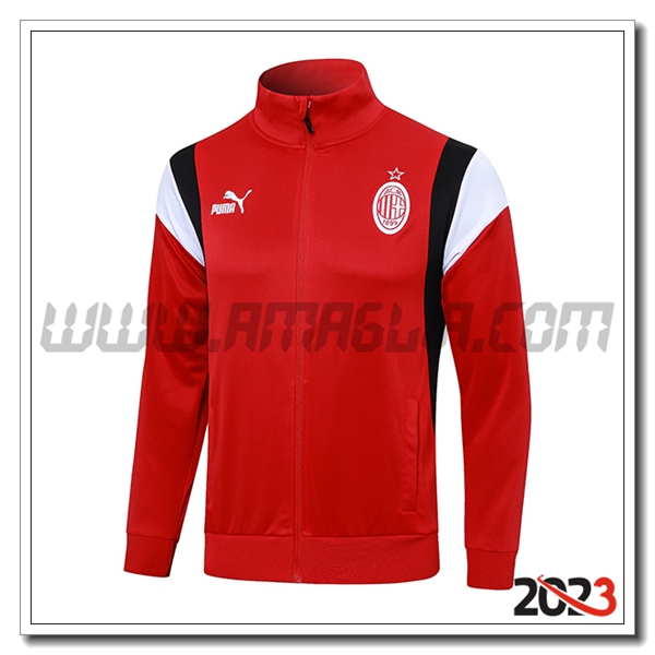 Giacca Calcio AC Milan Rosso 2023 2024 -02