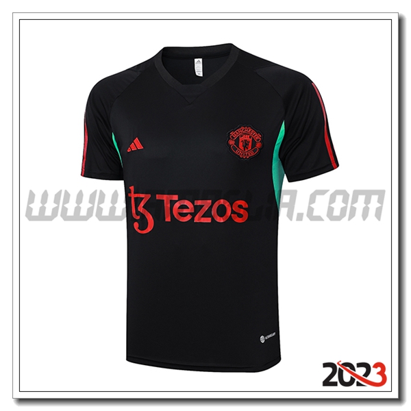 T Shirt Allenamento Manchester United Nero 2023 2024 -04