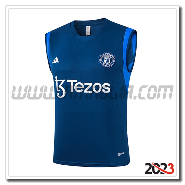 Canotta Allenamento Manchester United Blu 2023 2024