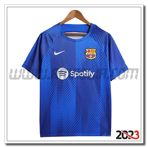 T Shirt Allenamento FC Barcellona Blu 2023 2024 -04