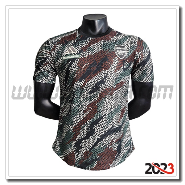 T Shirt Allenamento Arsenal Grigio 2023 2024 -02