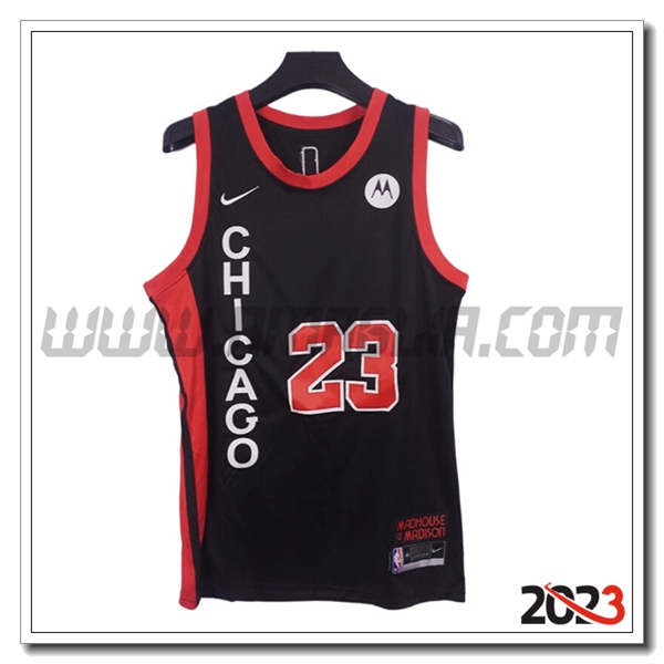 Maglia Chicago Bulls (JORDAN #23) 2023/24 Nero/Rosso -03