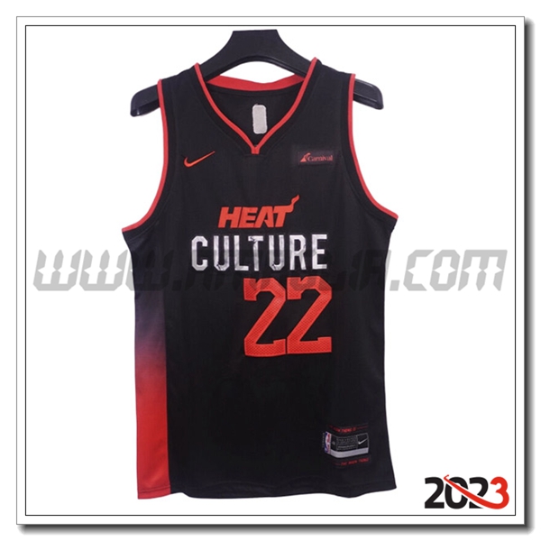 Maglia Miami Heat (BUTLER #22) 2023/24 Nero/Rosso