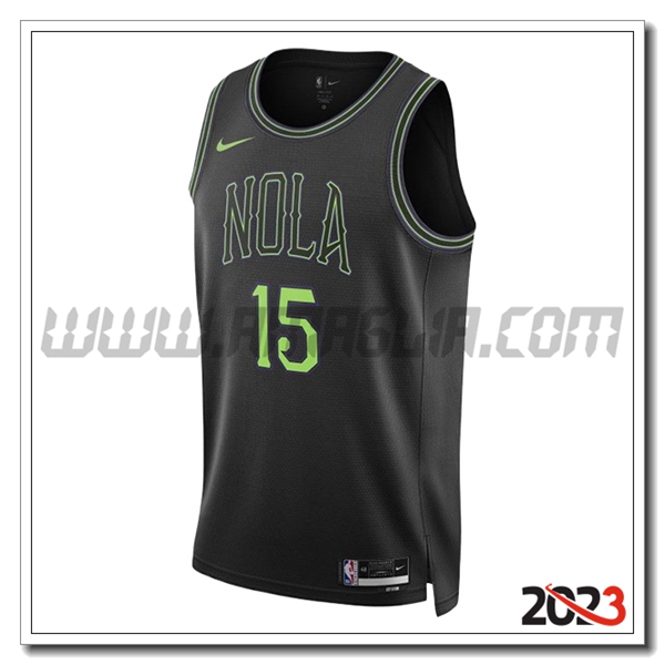 Maglia New Orleans Pelicans (ALVARADO #15) 2023/24 Nero/Verde