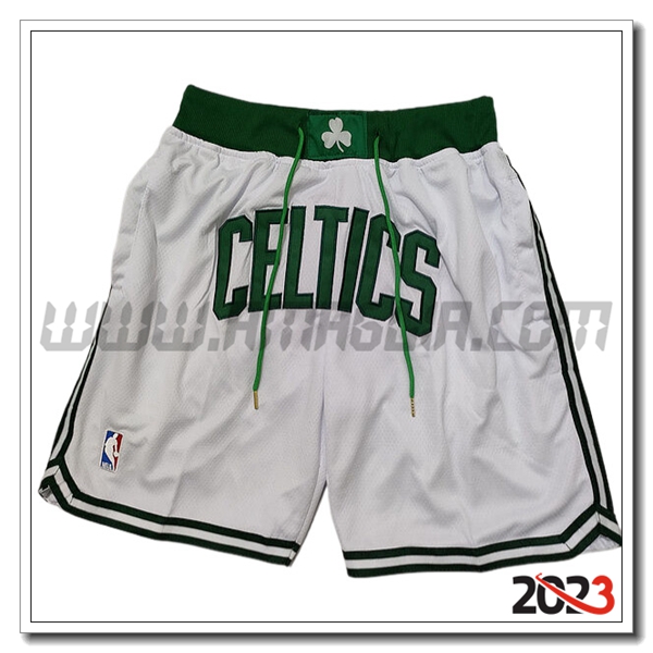 Pantaloncini NBA Boston Celtics 2023/24 Bianco/Verde