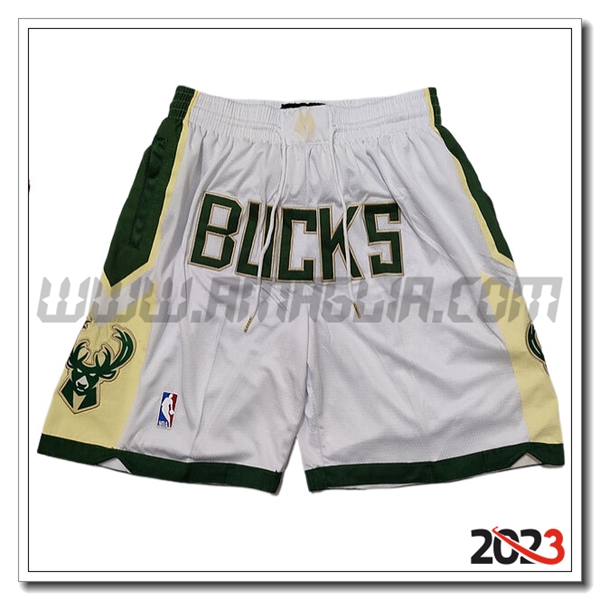 Pantaloncini NBA Chicago Bulls 2023/24 Bianco/Verde/Giallo