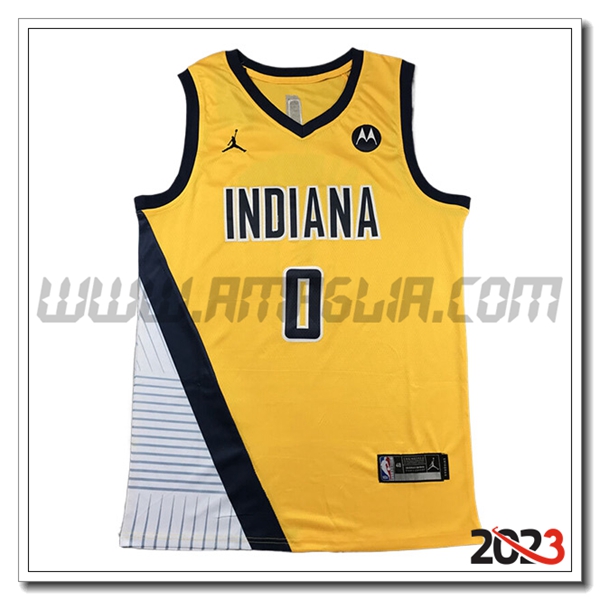 Maglia New Orleans Pelicans (HALIBURTON #0) 2023/24 Giallo